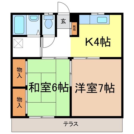 コーポ稲葉の物件間取画像